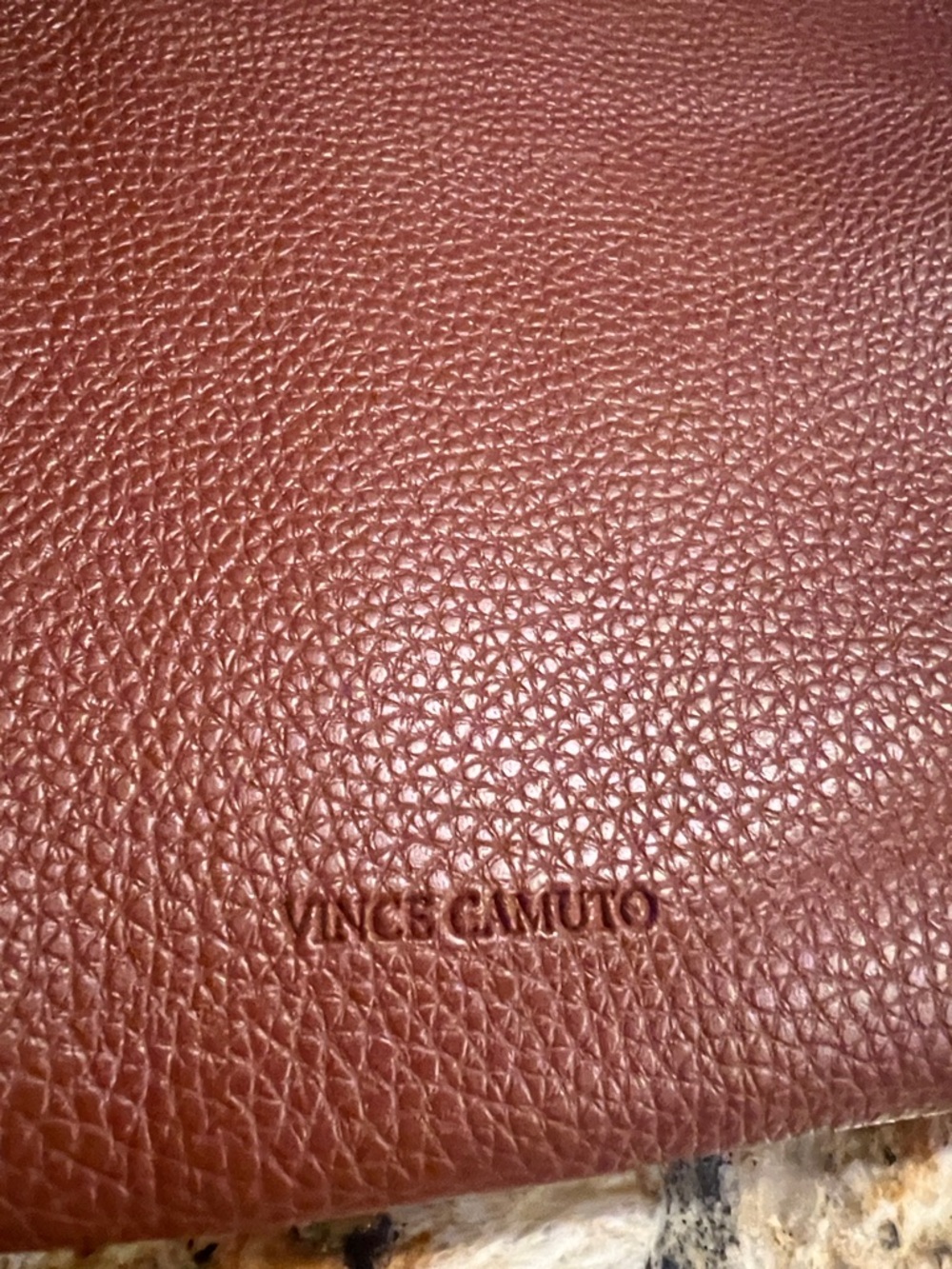 Vince Camuto Men's Pebbled Wine Leather Wallet